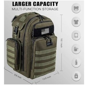 Tactical Olive Green Diaper Bag Nwot